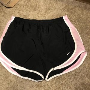 Black and pink Nike shorts